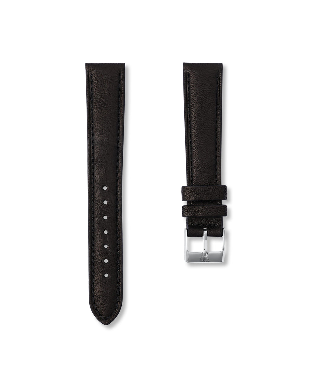 Tuxedo Black Italian Calf Leather Watch Strap 19mm