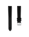 Tuxedo Black Suede Leather Watch Strap 19mm