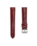 Cherry Red Alligator Leather Watch Strap 19mm