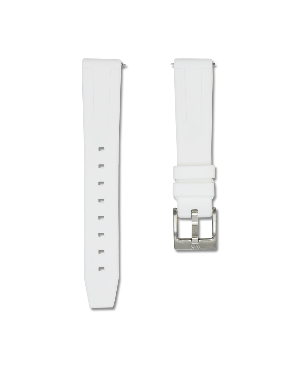 Polar White Quick Release Rubber Strap 19mm