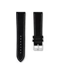 Tuxedo Black Suede Leather Watch Strap 24mm