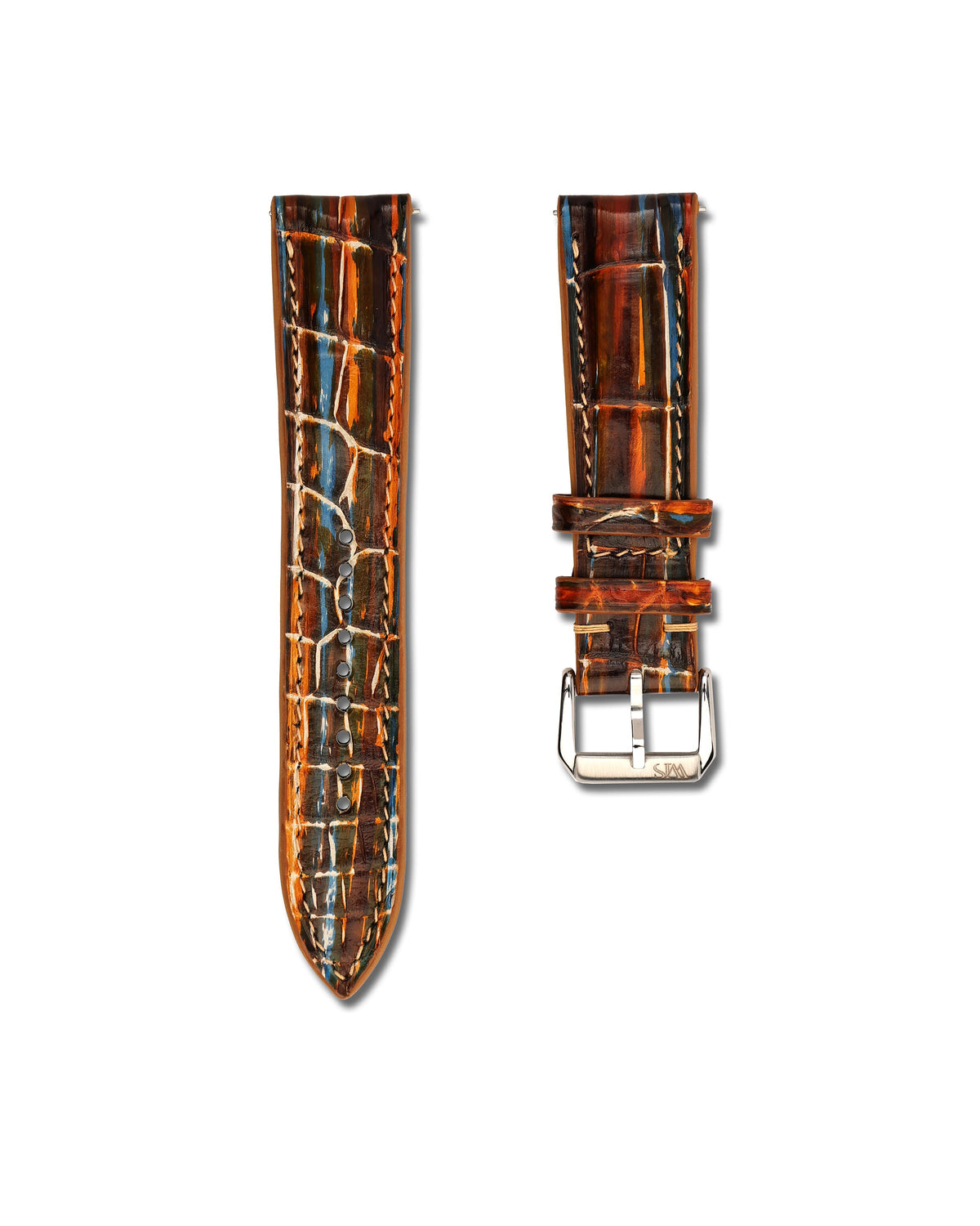 Picasso Patina Alligator Leather Watch Strap 19mm