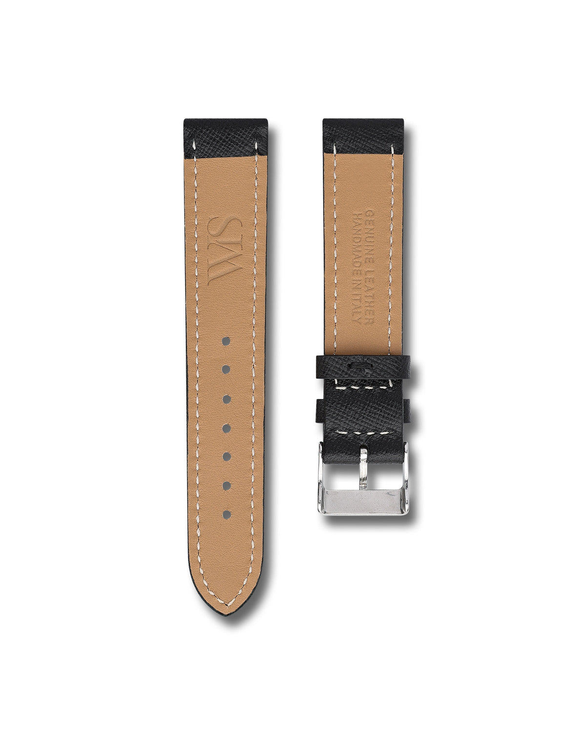 Tuxedo Black Saffiano Leather Watch Strap 18mm
