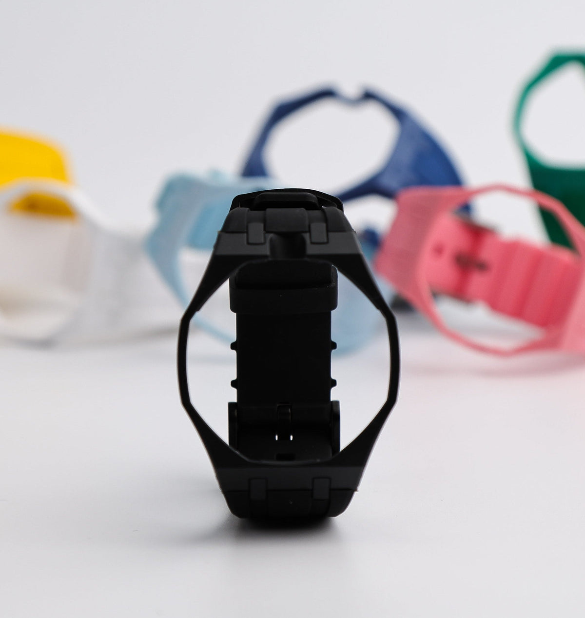 Rubber Strap & Case For AP x Swatch Royal Pop Rubber Strap - Tuxedo Black