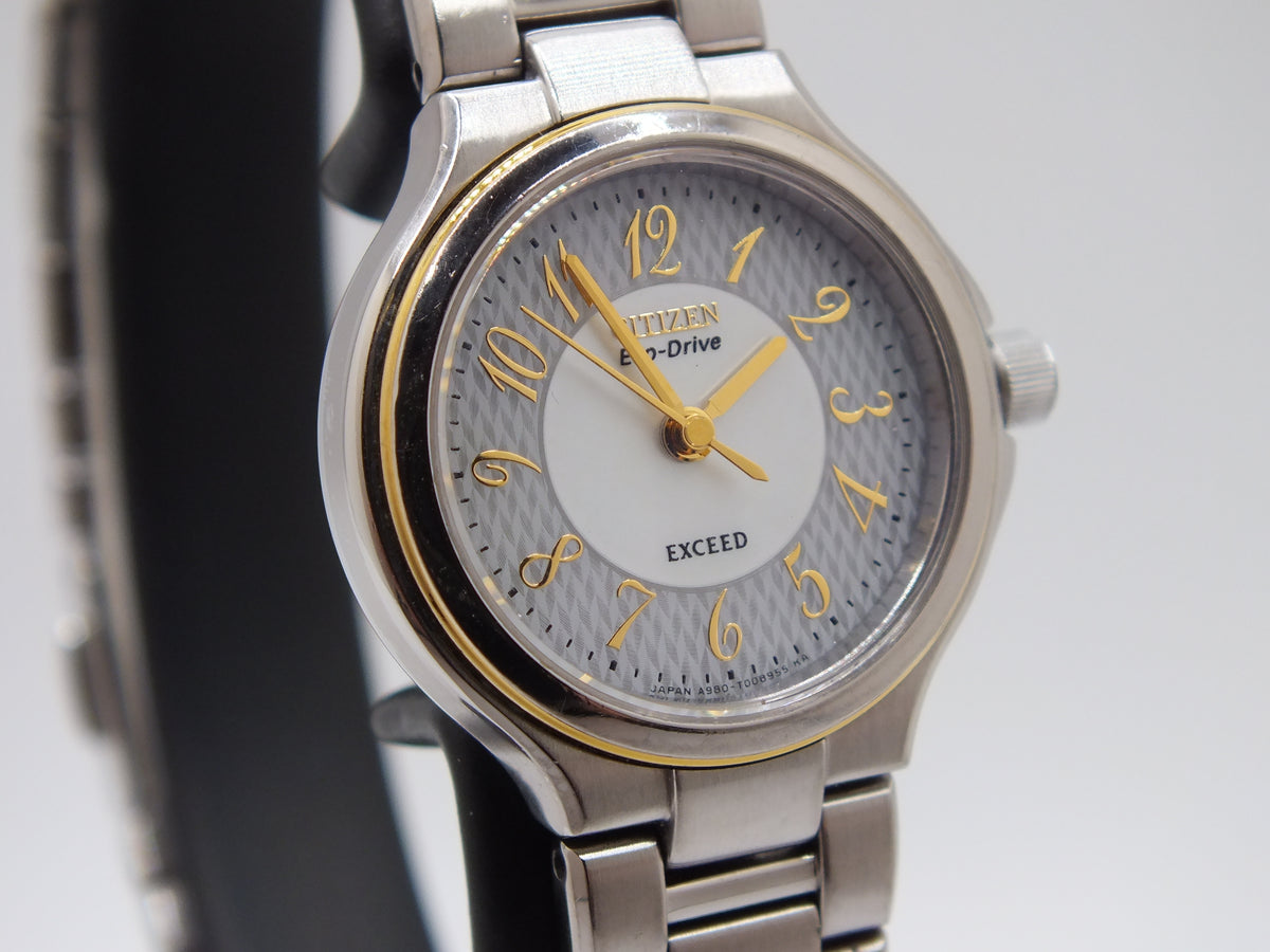 Citizen Exceed A980 Eco-Drive Women’s Two-Tone Watch - New Cell