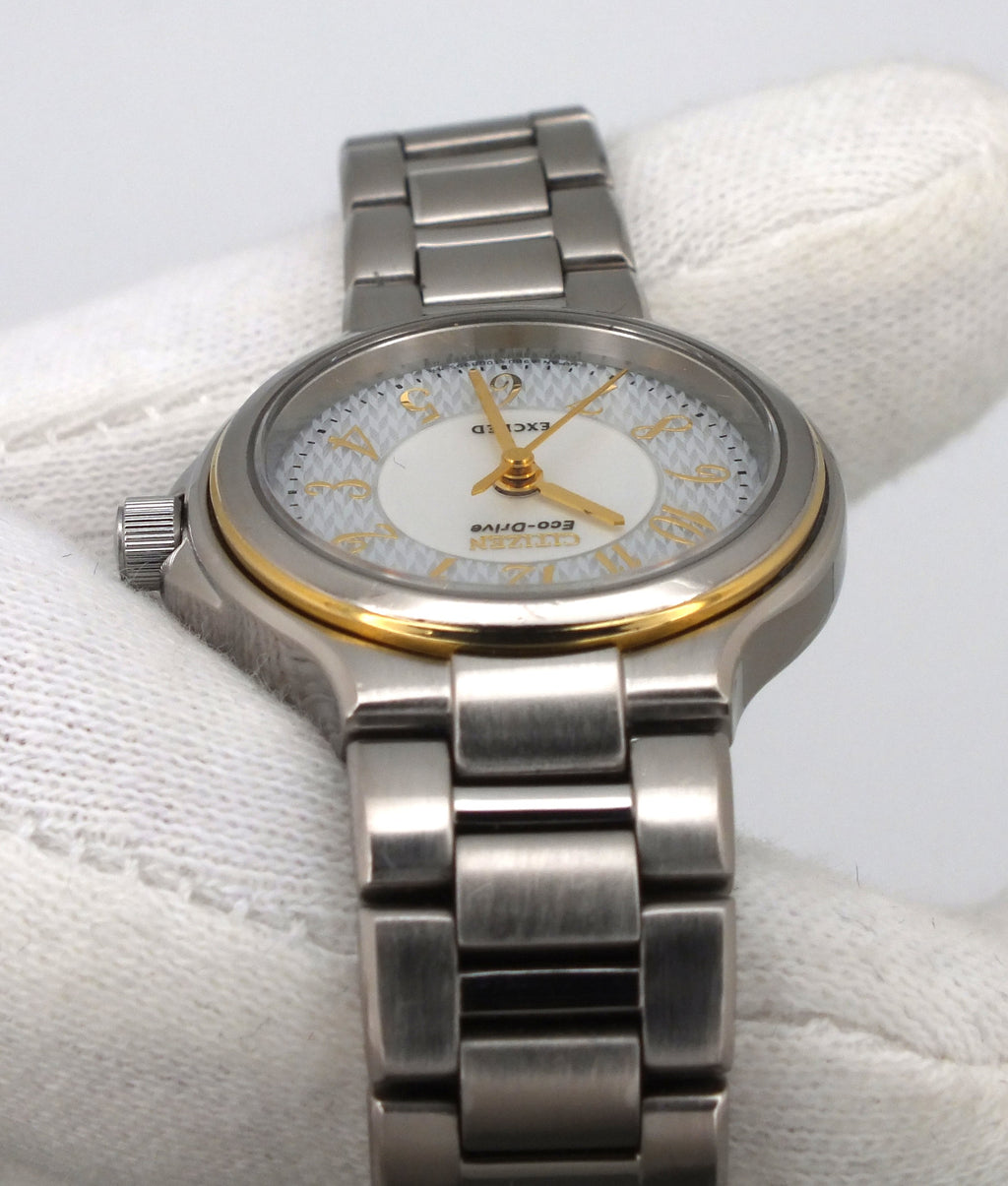 Pre-Owned Citizen Exceed Eco-Drive Women's Two-Tone Watch A980