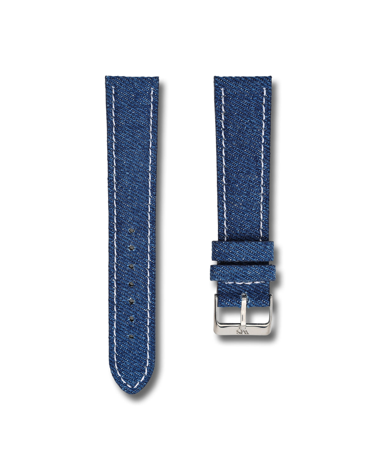 Denim Blue Jean Leather Watch Strap 24mm