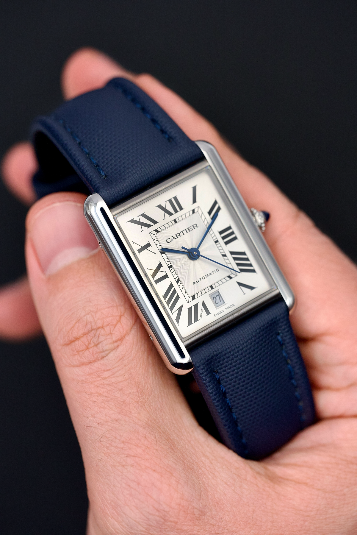 Midnight Blue Sailcloth Strap 22mm