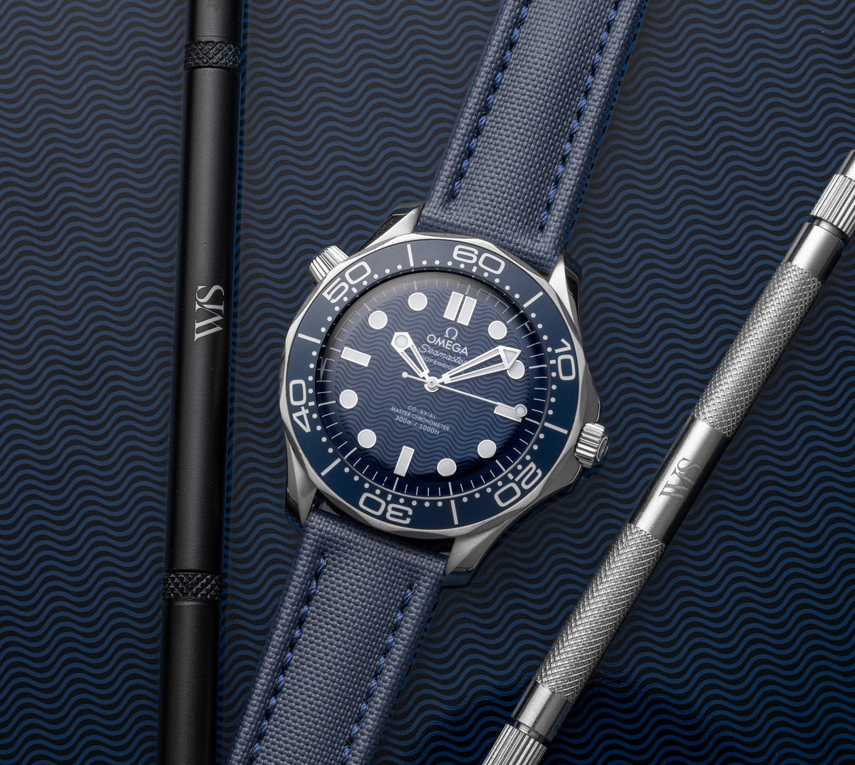 Midnight Blue Sailcloth Strap 22mm
