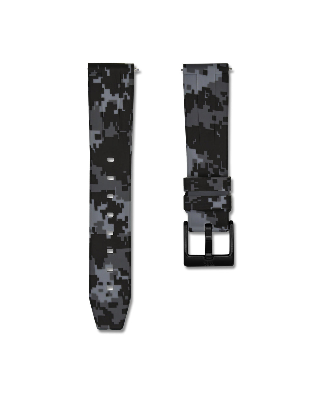 Grey Digital Camo Quick Release Rubber Strap 24mm