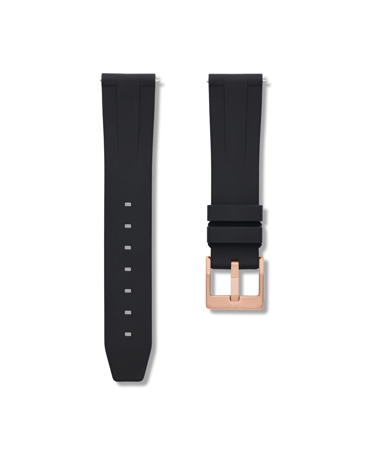 Tuxedo Black Quick Release Rubber Strap 19mm