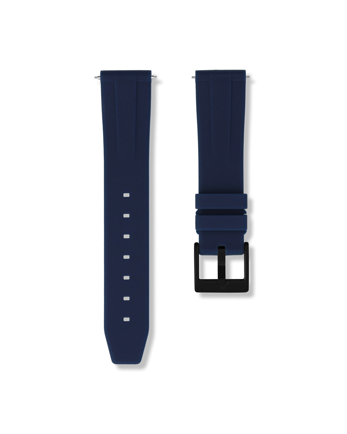 Marine Blue Quick Release Rubber Strap 19mm