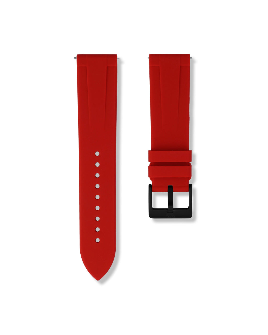 Scarlet Red Quick Release Rubber Strap 18mm