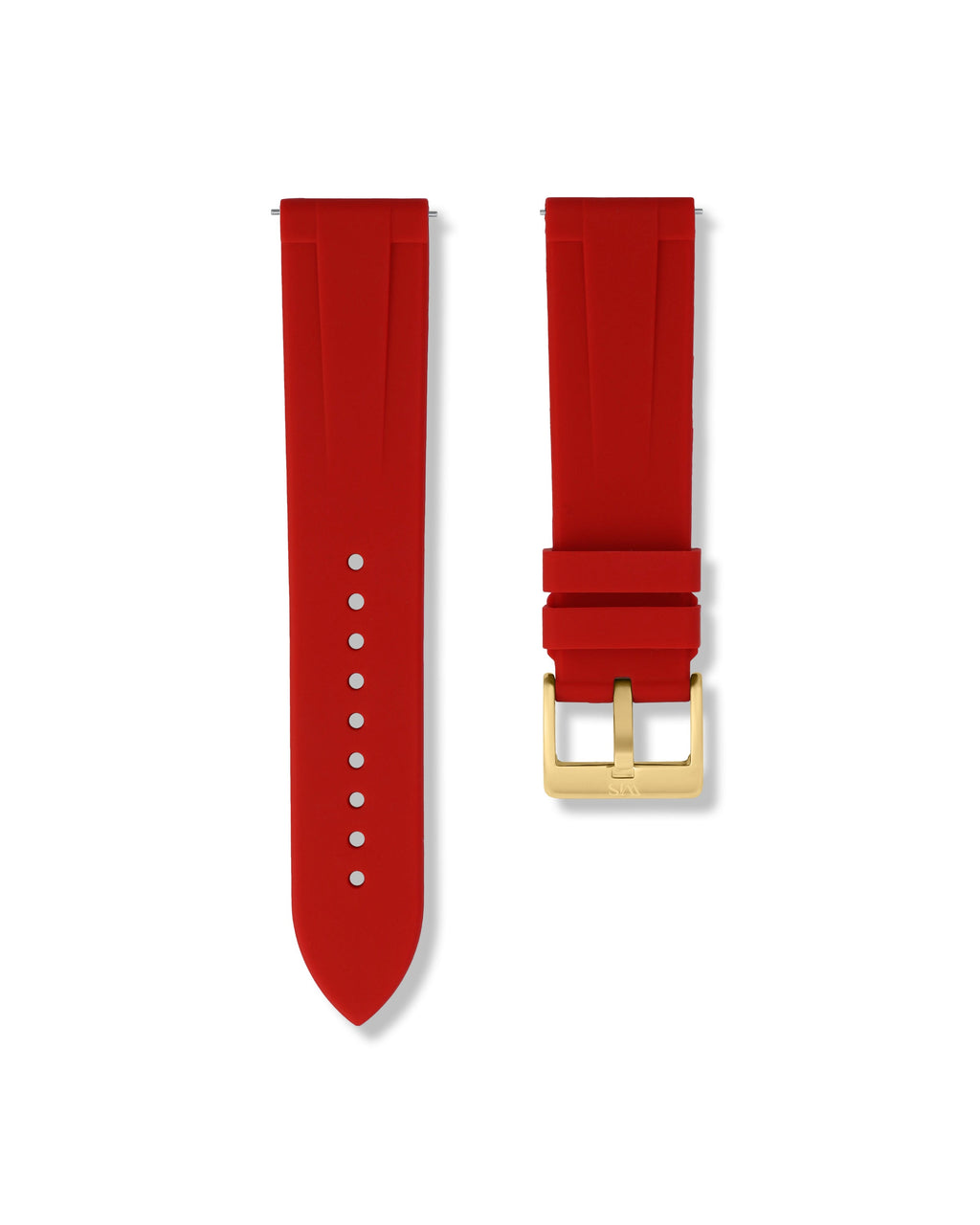Scarlet Red Quick Release Rubber Strap 19mm