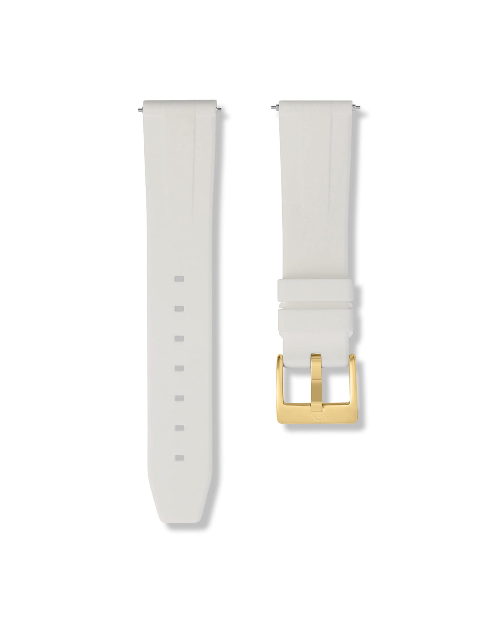 Polar White Quick Release Rubber Strap 19mm