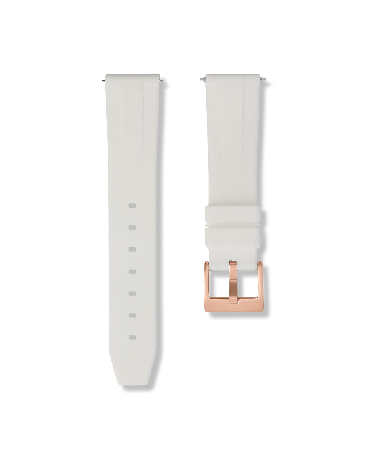Polar White Quick Release Rubber Strap 19mm