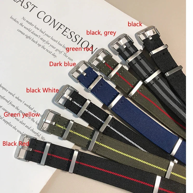 Motorola Moto French Parachute Nylon Watch Band Elastic Military Strap