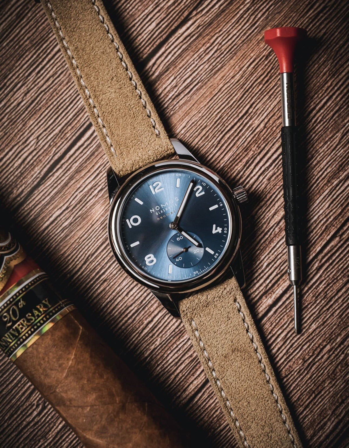 Sand Tan Suede Leather Watch Strap 19mm