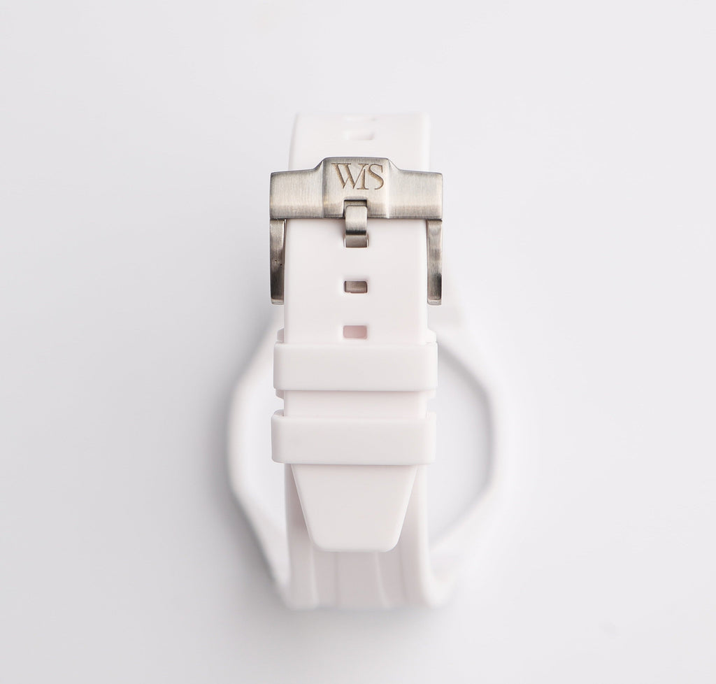 Rubber Strap & Case For AP x Swatch Royal Pop Rubber Strap - Polar White
