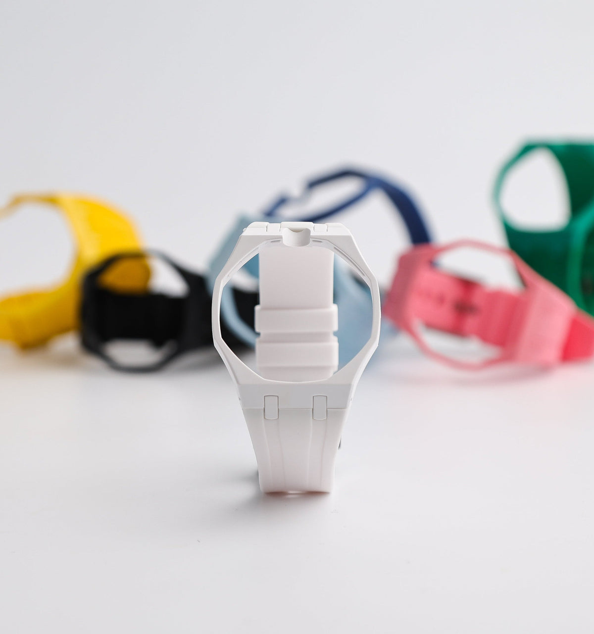 Rubber Strap & Case For AP x Swatch Royal Pop Rubber Strap - Polar White