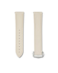 Beige Deployant Clasp Quick Release Rubber Sailcloth Strap 18mm