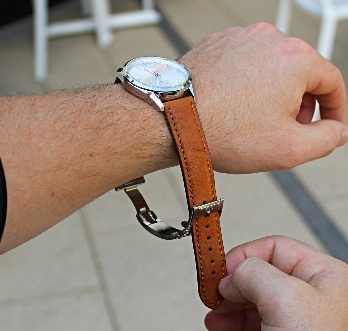 Woodland Brown Italian Calf Leather Watch Strap 19mm