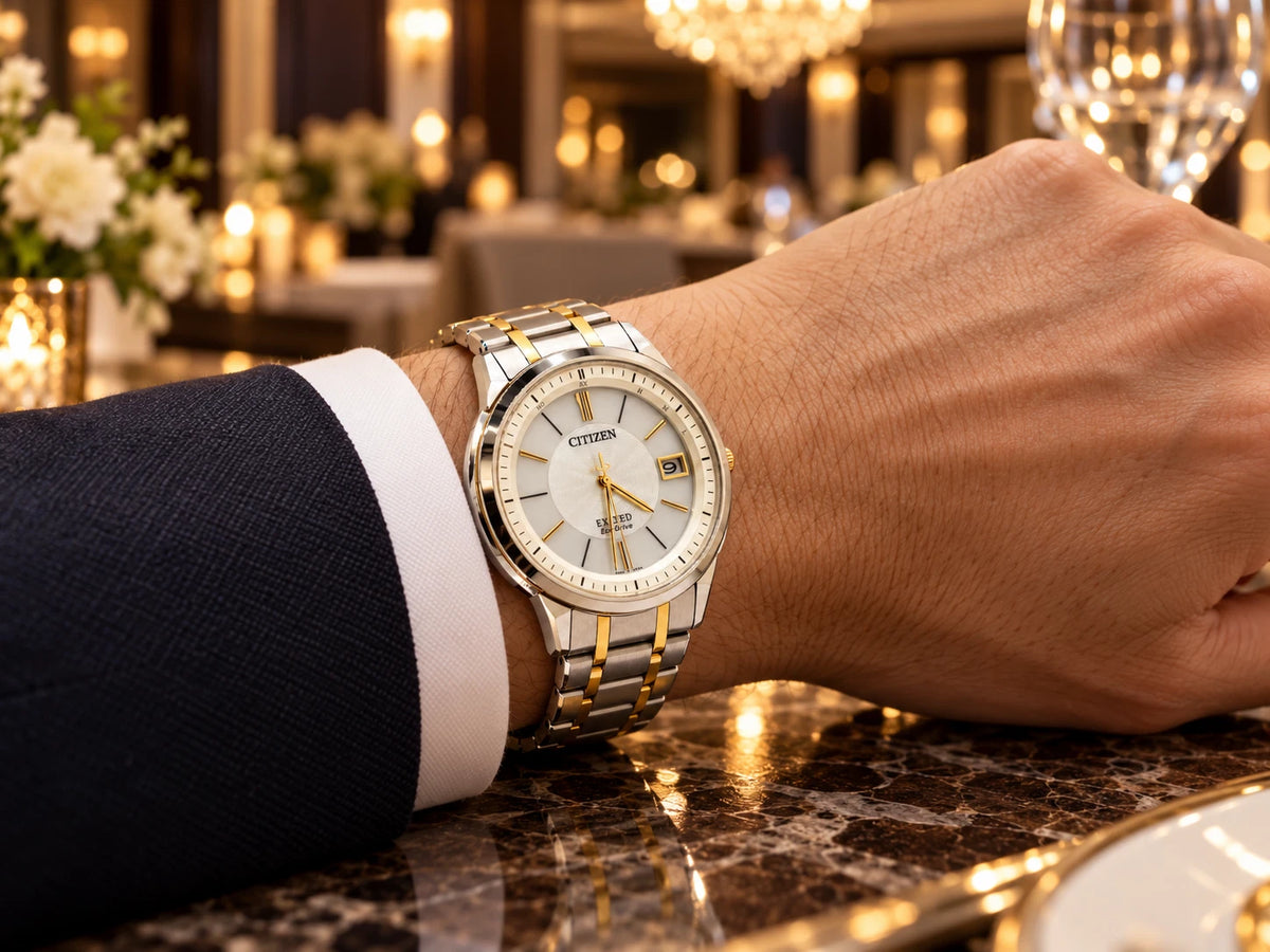 Citizen Exceed H113 Eco-Drive Radio Titanium Two-Tone - Picture 1 of 20