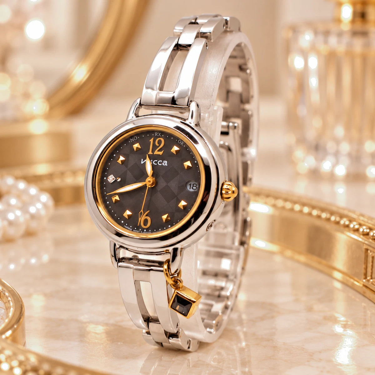 Citizen Wicca women's solar watch with black dial, photo 1 of 21
