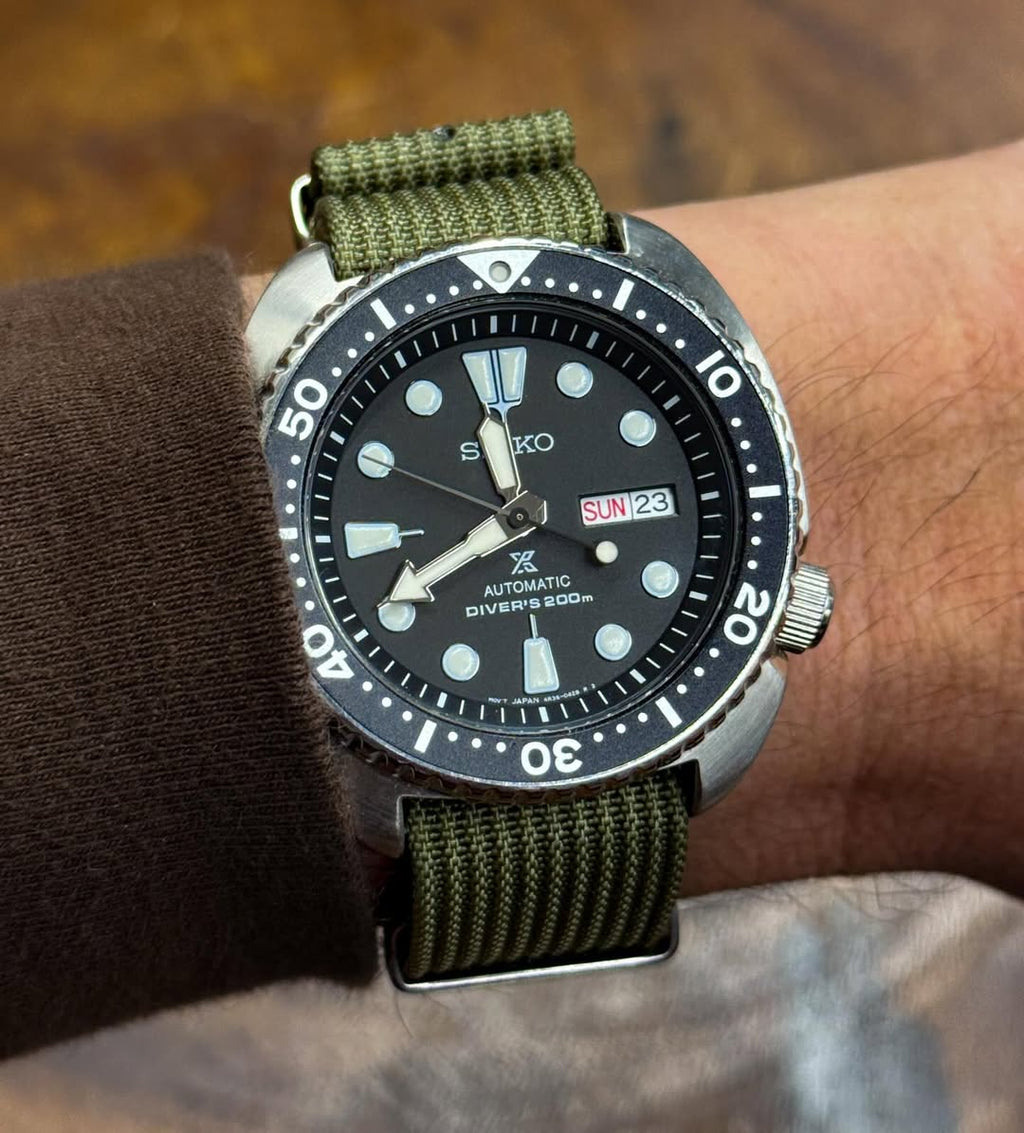 Army Green Woven Nylon Strap 19mm