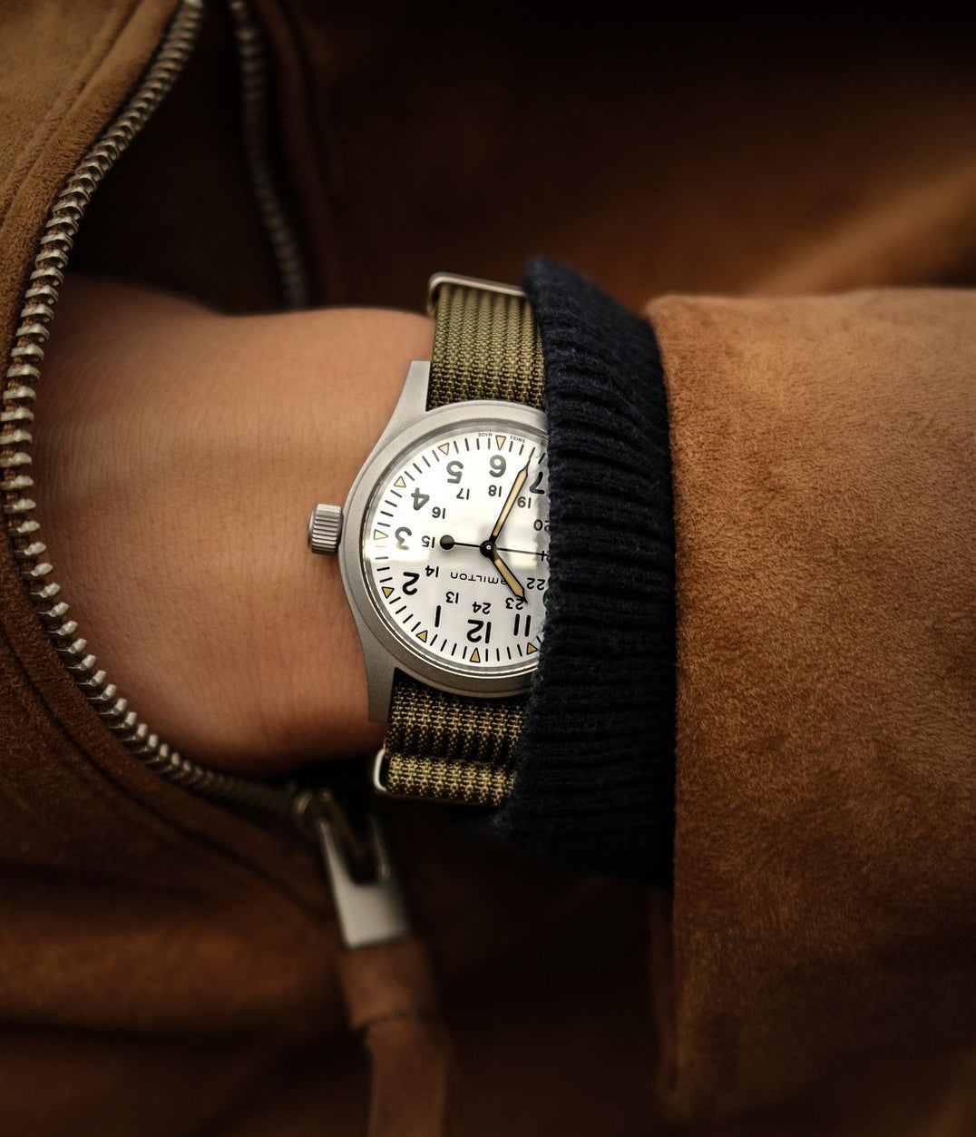 Army Green Woven Nylon Strap 19mm