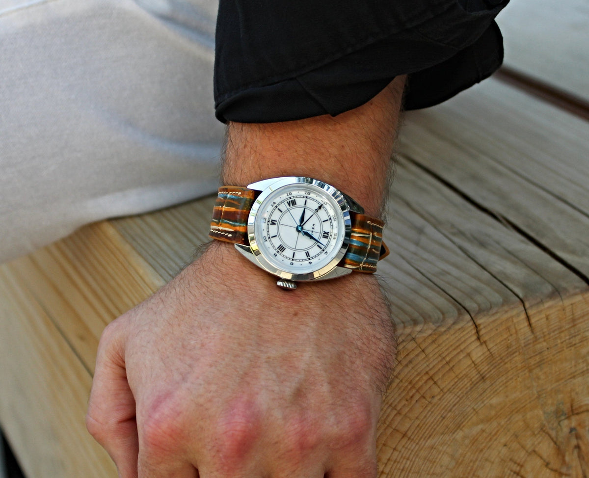 Picasso Patina Alligator Leather Watch Strap 19mm