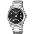 Casio Women’s Silver Stainless Steel Analog Watch with Black Dial - LTP-1183A-1A