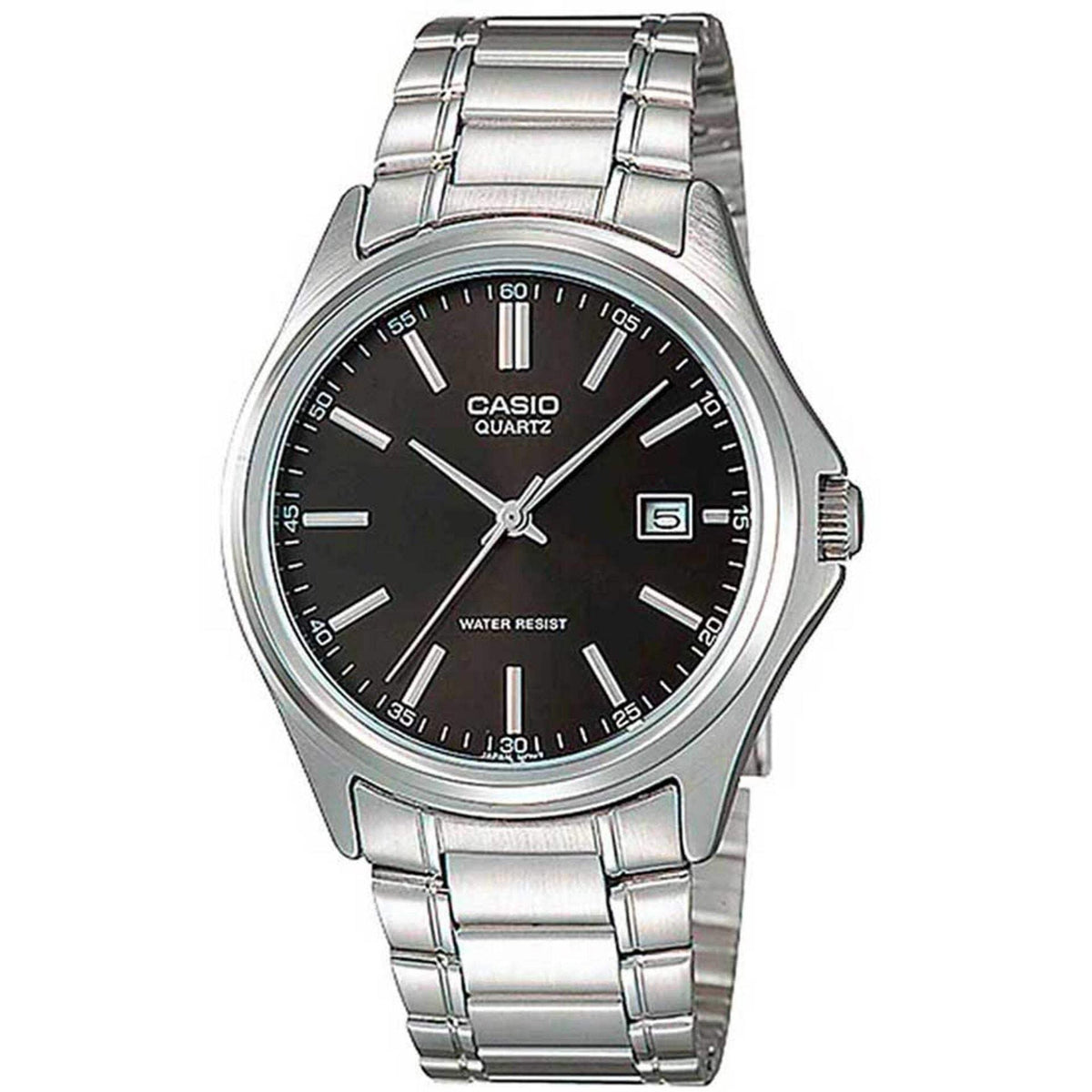Casio Women’s Silver Stainless Steel Analog Watch with Black Dial - LTP-1183A-1A