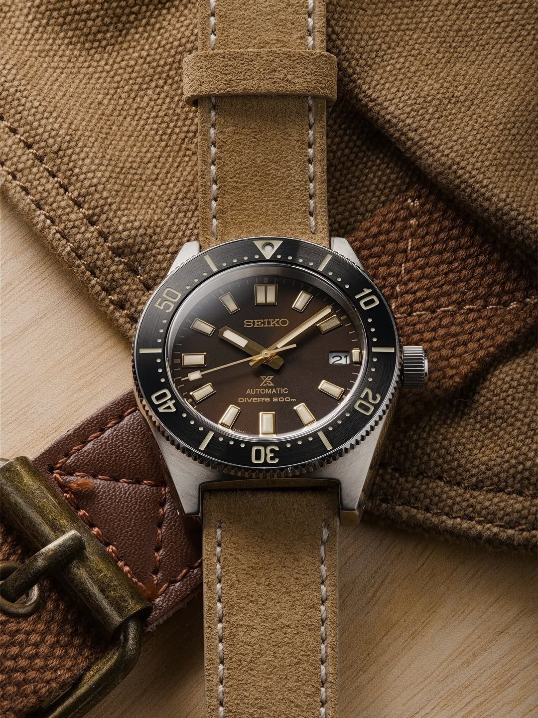 Sand Tan Suede Leather Watch Strap 22mm