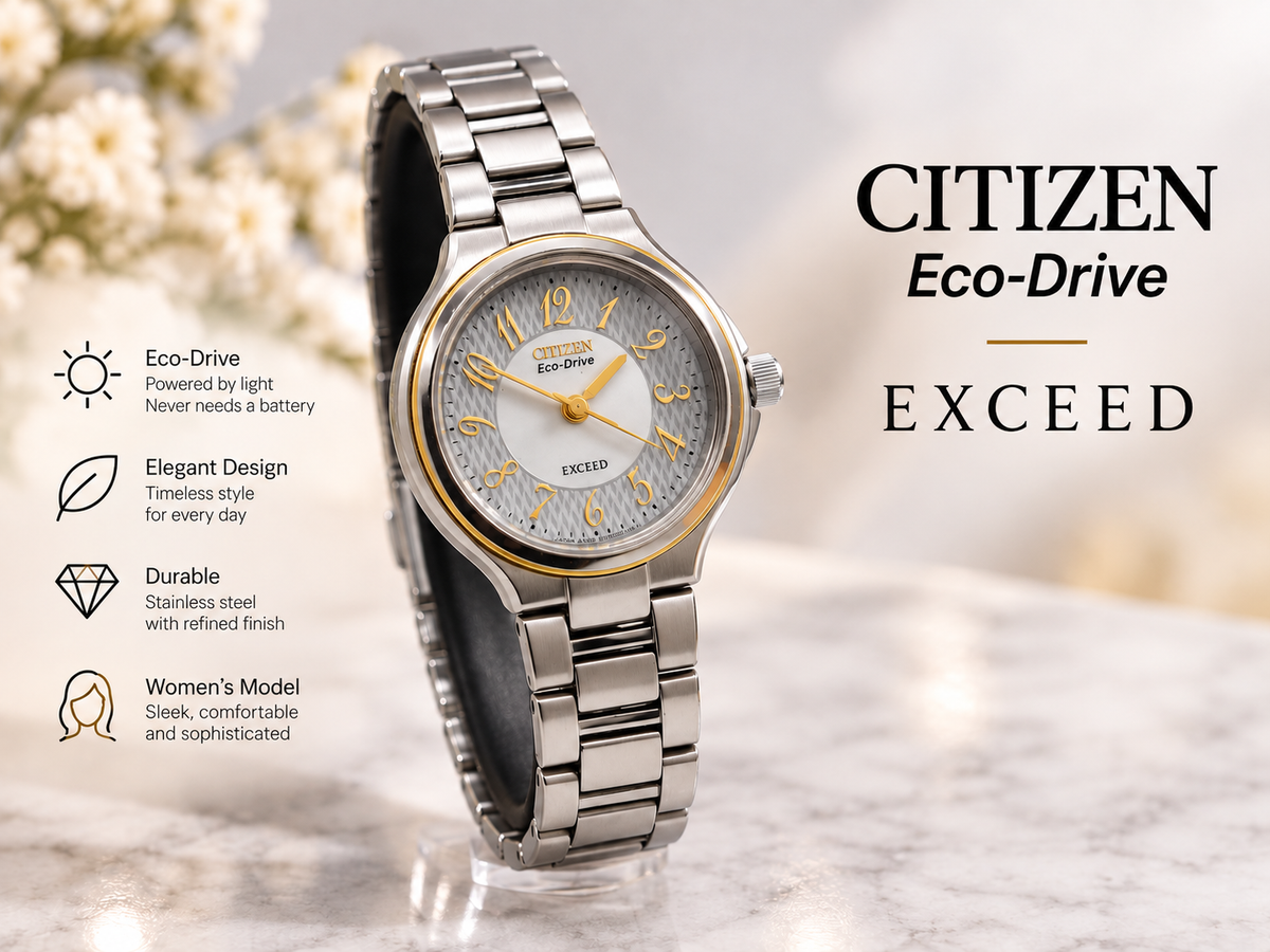 Citizen Exceed A980 Eco-Drive Women’s Two-Tone Watch - New Cell